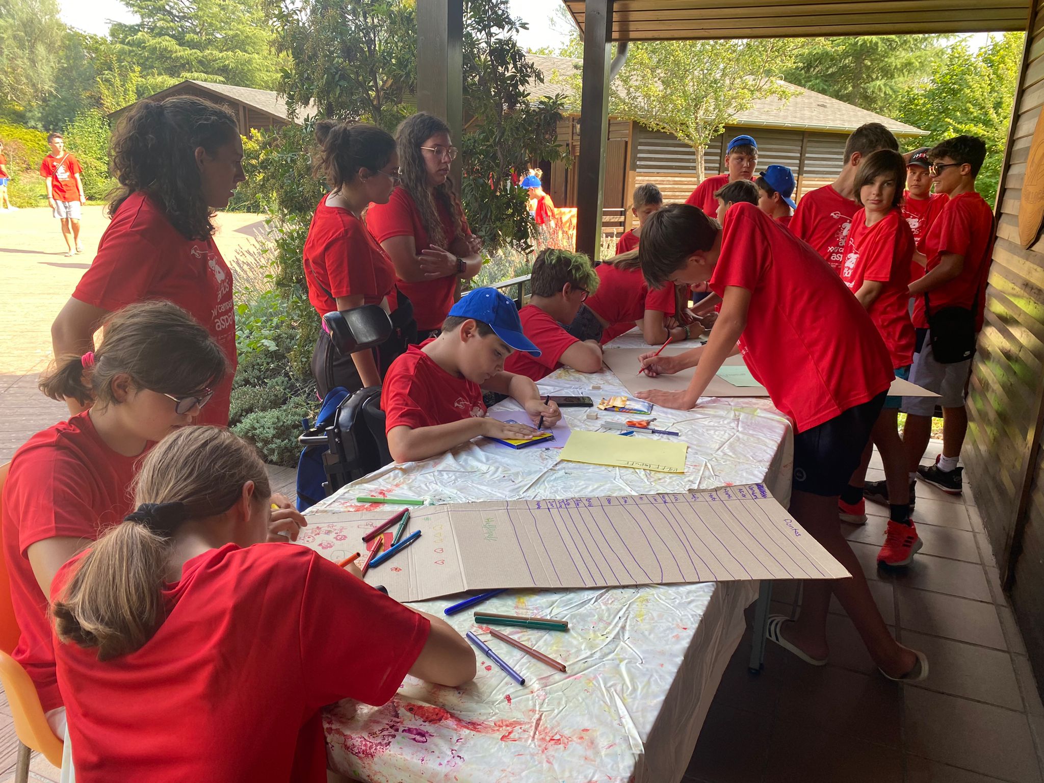 Taller de dibujo campamento ASPAYM