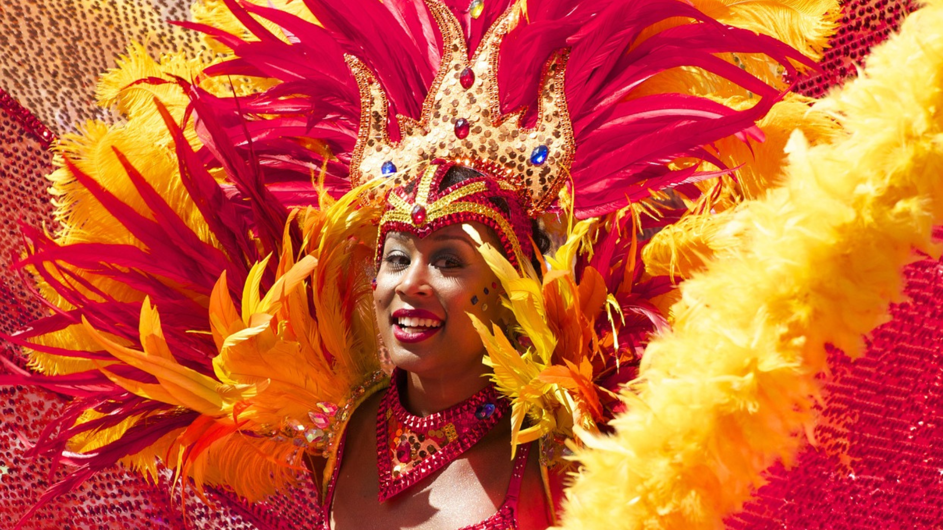 Mujer disfrazada durante la fiesta de Carnaval