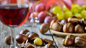 Castañas y vino
